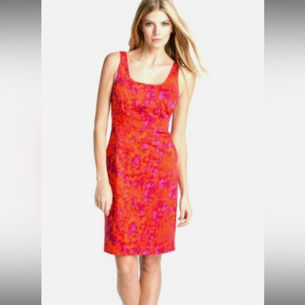 MICHAEL Michael Kors NWT Red and Pink Floral Midi Dress